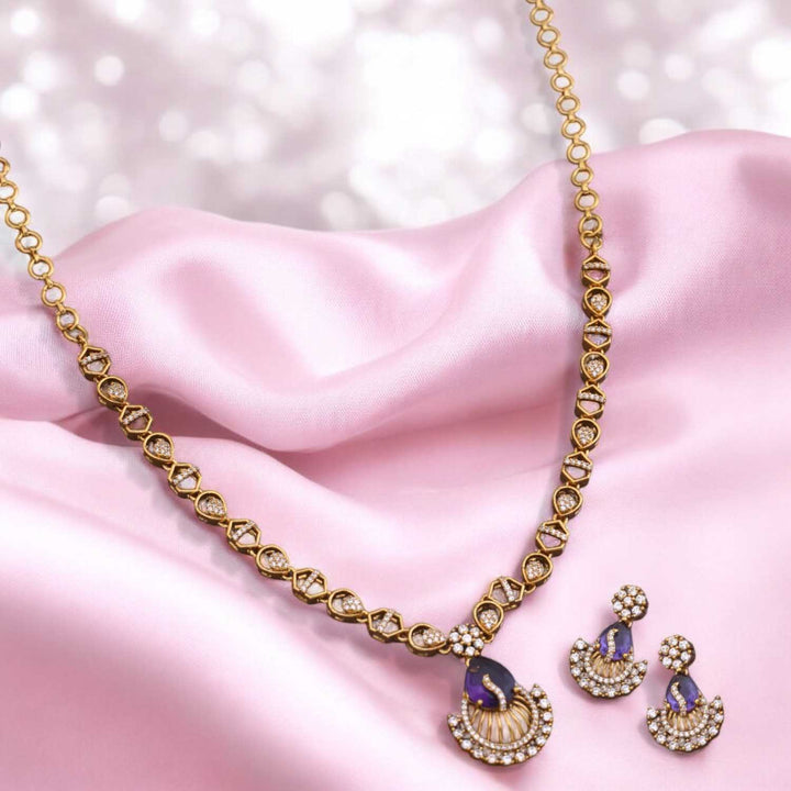 Purple Flana Victorian Jewellery Set - New Arrival