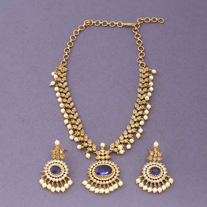 Purple Gainee Antique Jewellery Set- New Arrival