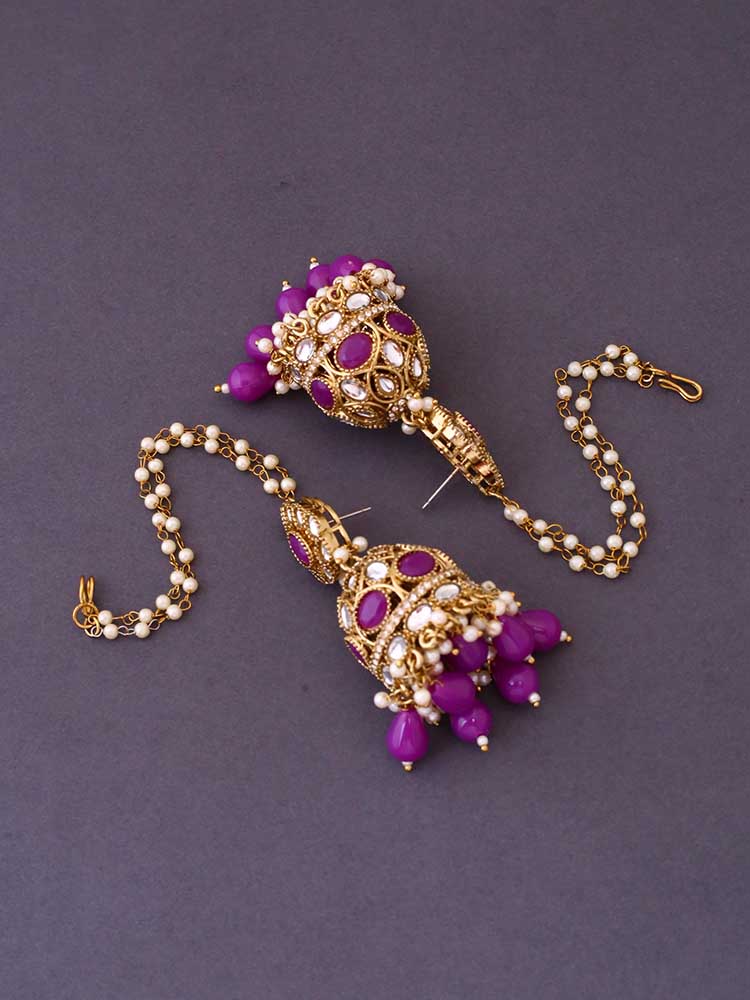 Purple Gita Sahara Jhumkis