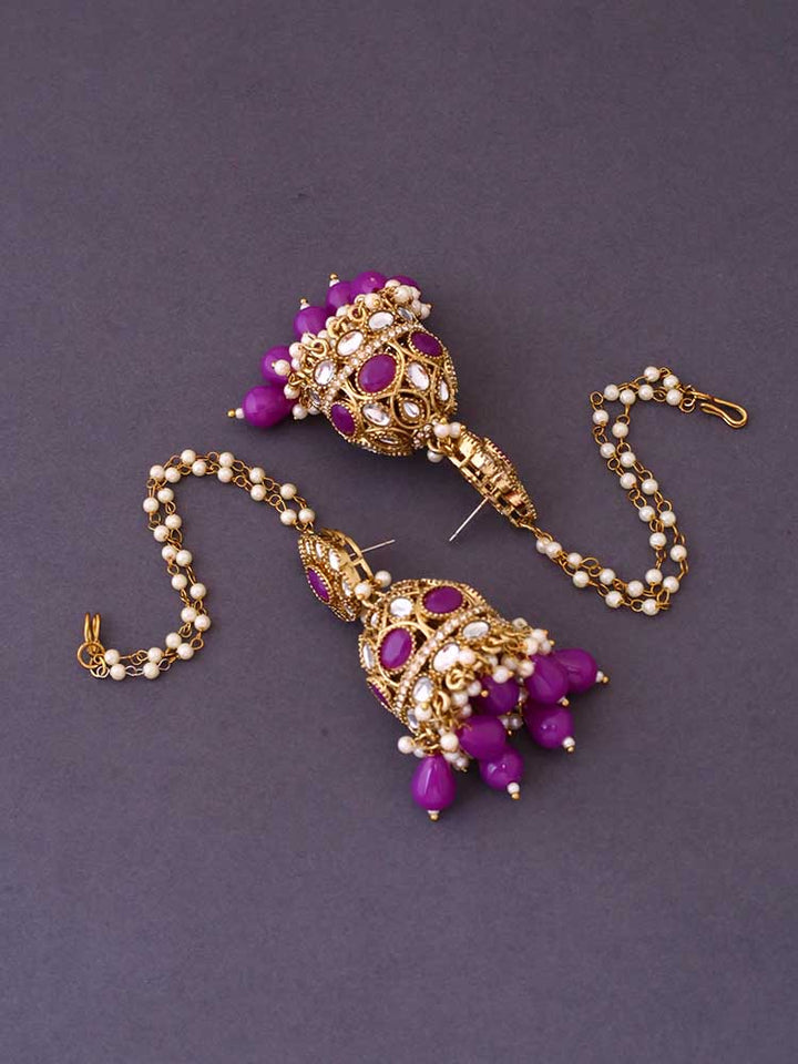 Purple Gita Sahara Jhumkis