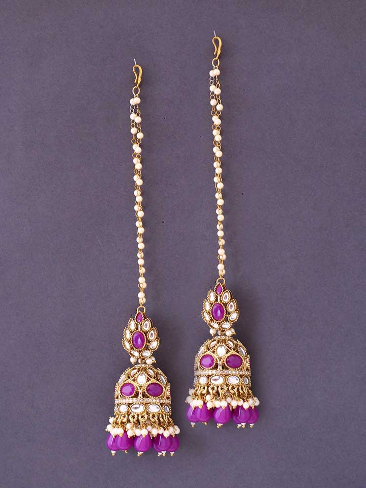 Purple Gita Sahara Jhumkis
