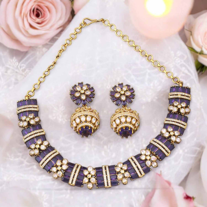 Purple Glintar Hasli Victorian Jewellery Set - New Arrival