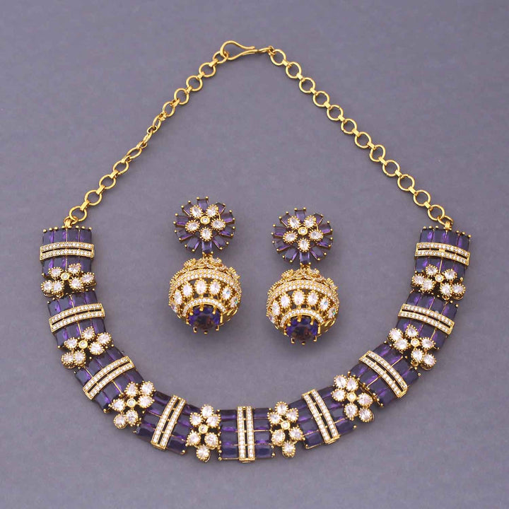 Purple Glintar Hasli Victorian Jewellery Set - New Arrival