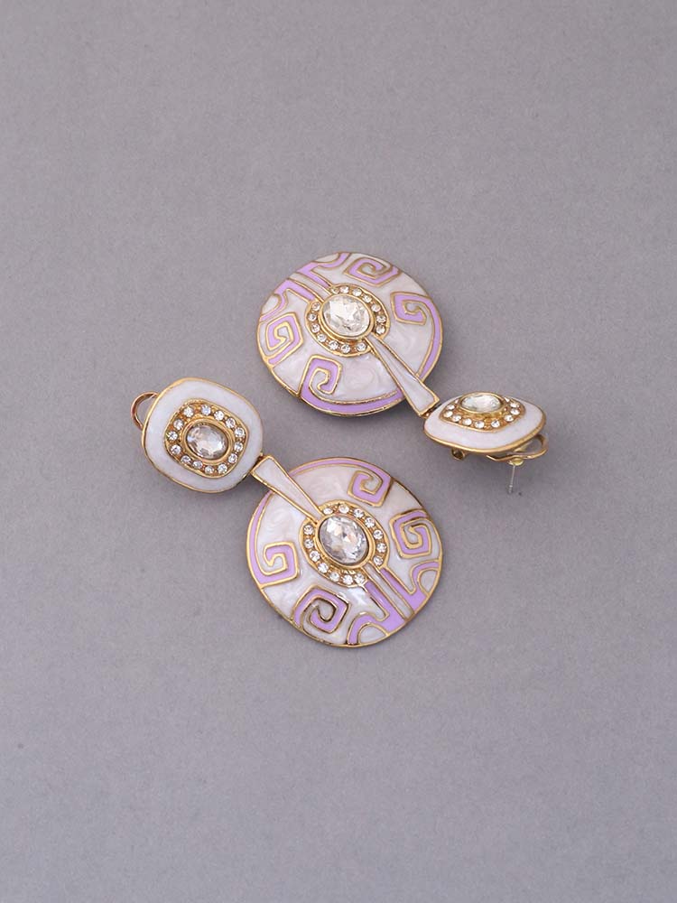 Purple Grace Ethnic Danglers