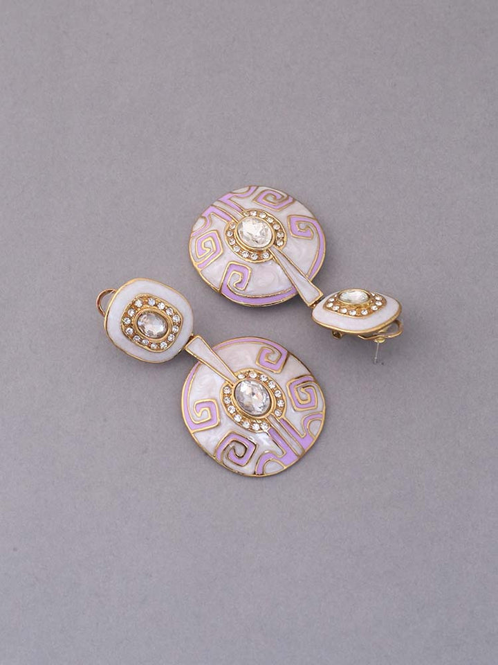 Purple Grace Ethnic Danglers