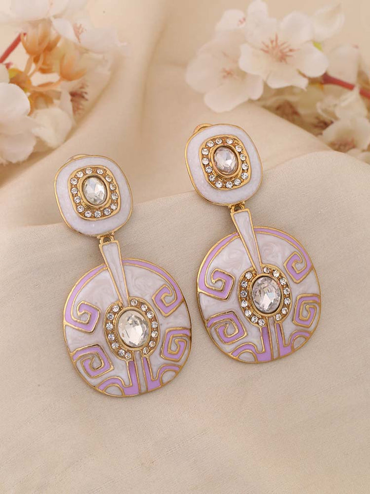 Purple Grace Ethnic Danglers