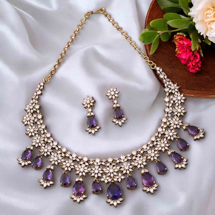 Purple Gretti Victorian Jewellery Set - New Arrival