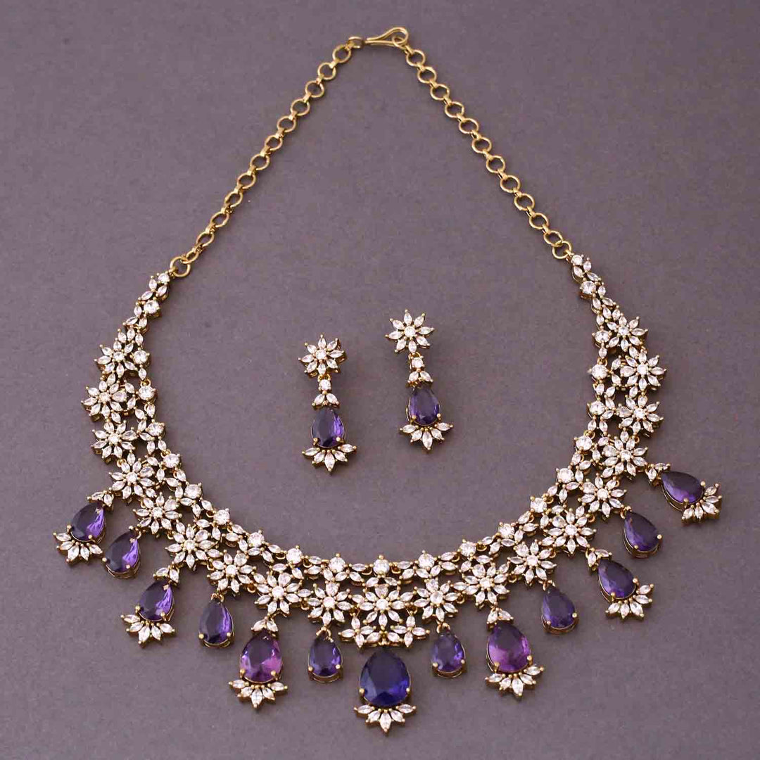 Purple Gretti Victorian Jewellery Set - New Arrival