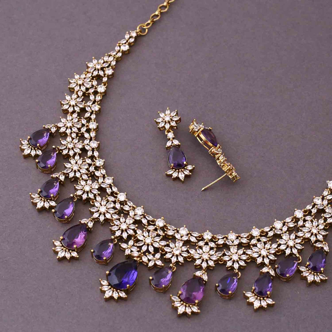 Purple Gretti Victorian Jewellery Set - New Arrival