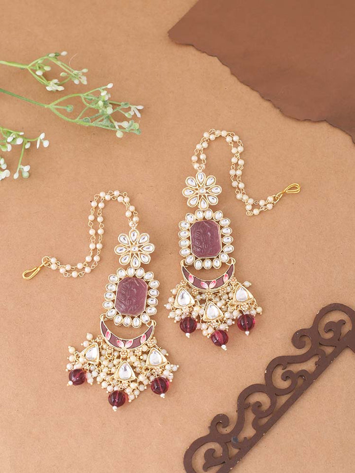 Purple Heena Sahara Chandbalis