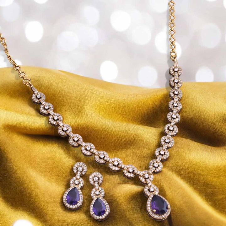 Purple Hristina Victorian Jewellery Set- New Arrival