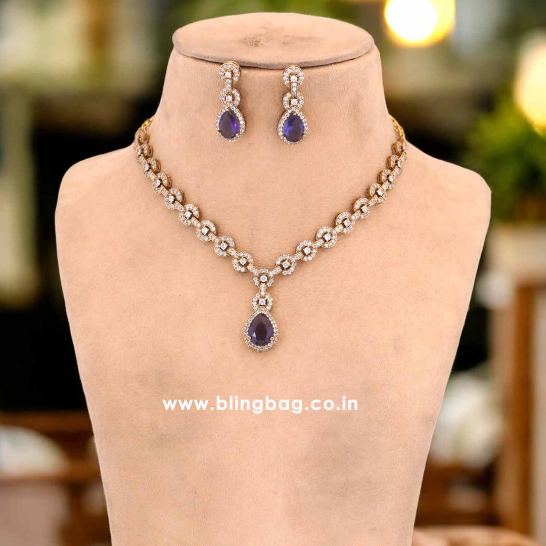 Purple Hristina Victorian Jewellery Set- New Arrival