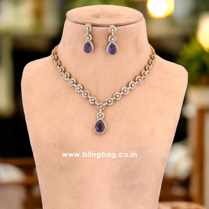 Purple Hristina Victorian Jewellery Set- New Arrival