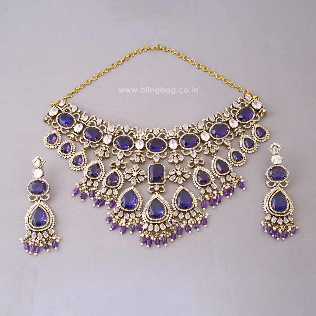 Purple Infinity Victorian Jewellery Set - New Arrival