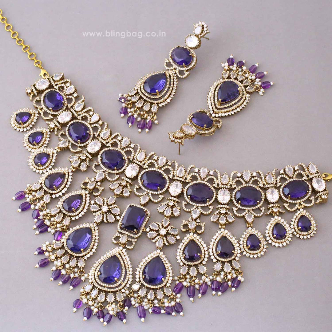 Purple Infinity Victorian Jewellery Set - New Arrival