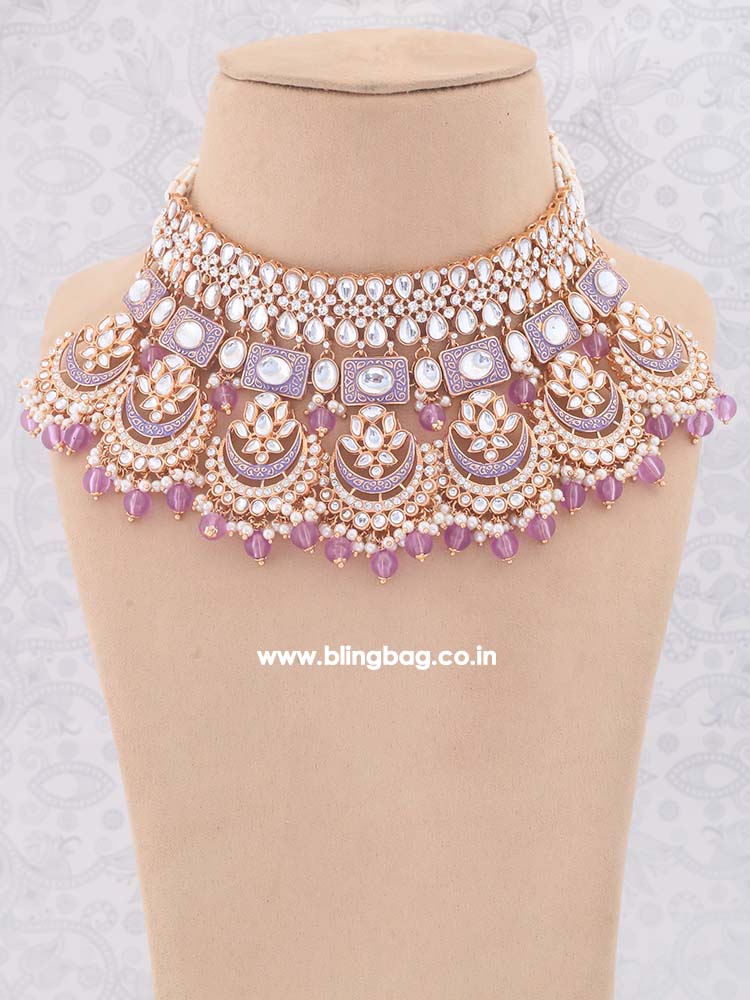 Purple Itkari Jewellery Set