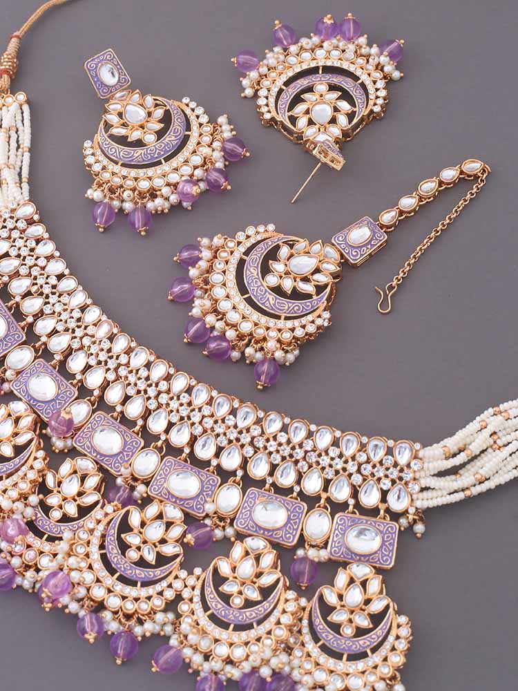 Purple Itkari Jewellery Set