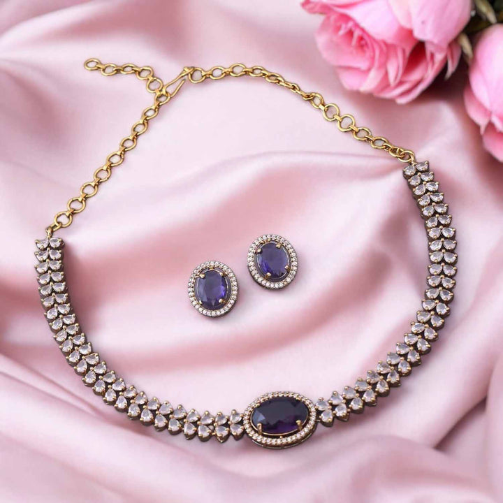 Purple Jackisa Victorian Jewellery Set- New Arrival