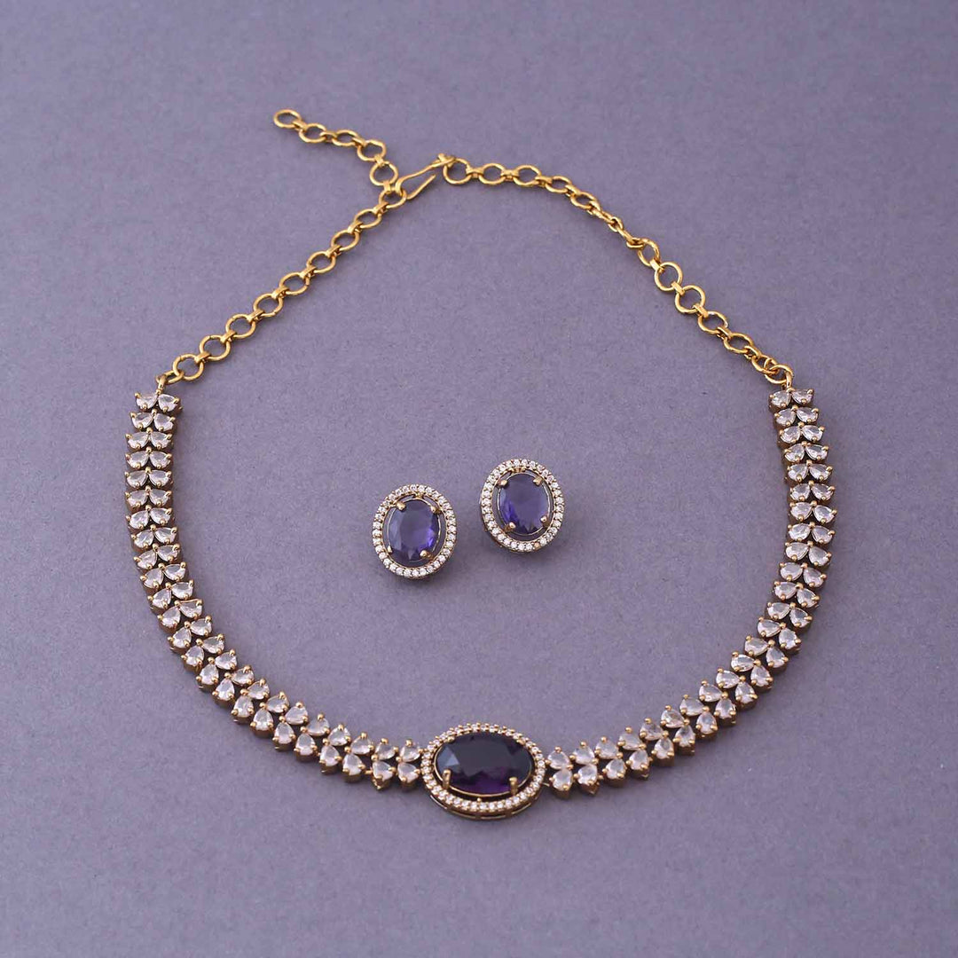 Purple Jackisa Victorian Jewellery Set- New Arrival
