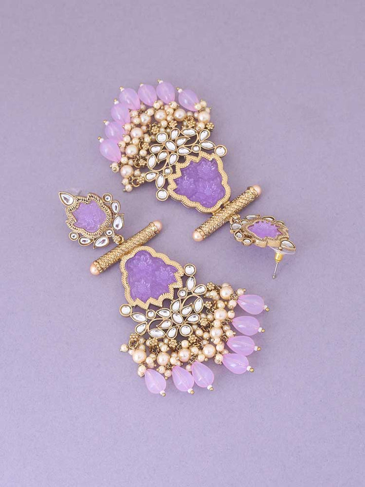 Purple Janhavi Danglers