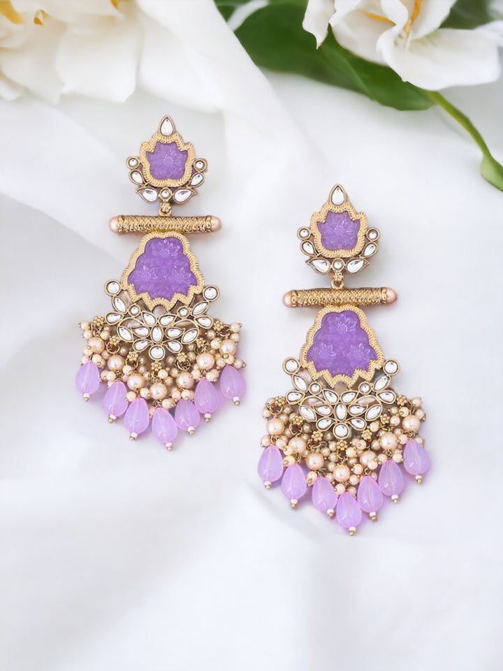 Purple Janhavi Danglers