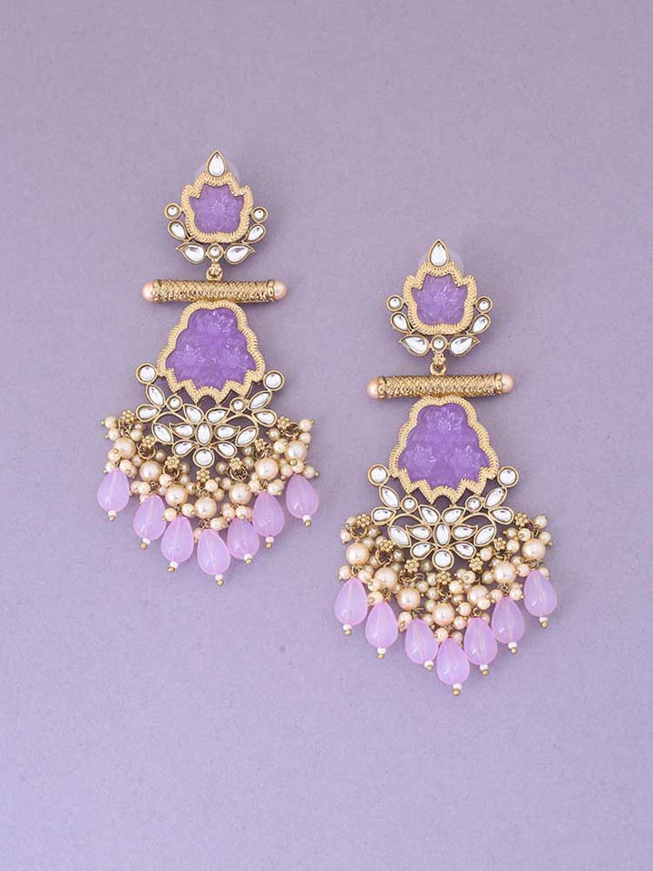 Purple Janhavi Danglers
