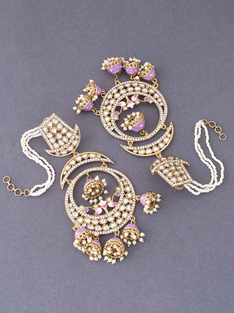 Purple Jhulam Jhumkis