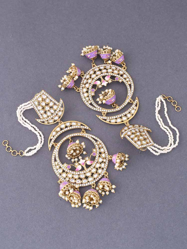 Purple Jhulam Jhumkis