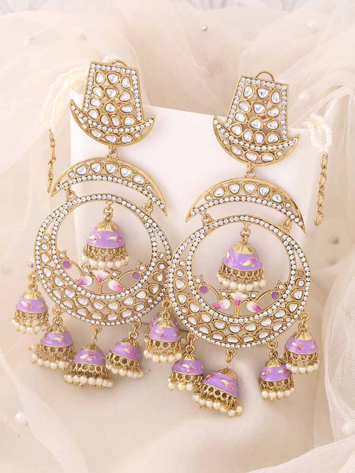 Purple Jhulam Jhumkis