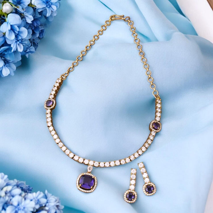 Purple Joseline Victorian Jewellery Set - New Arrival