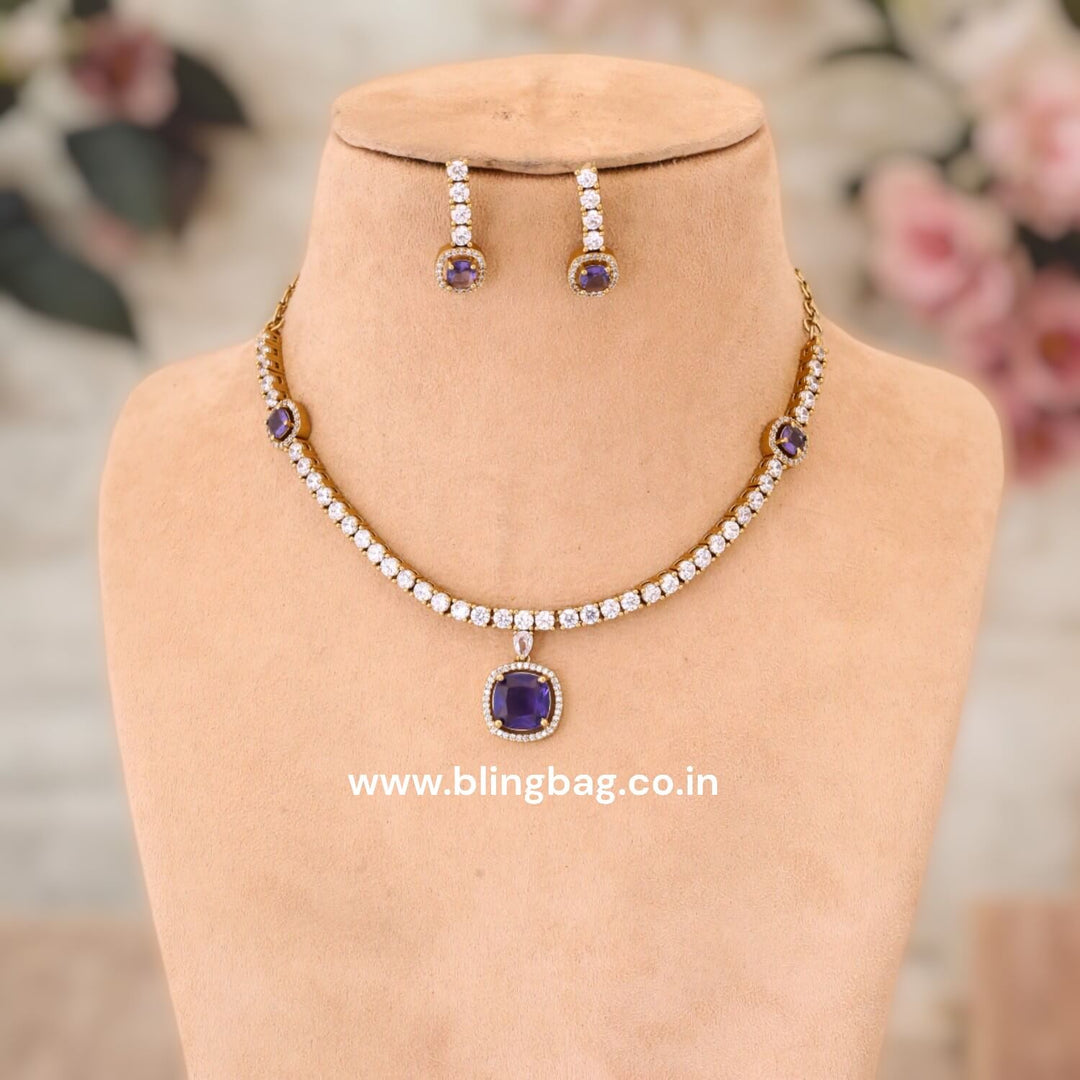 Purple Joseline Victorian Jewellery Set - New Arrival