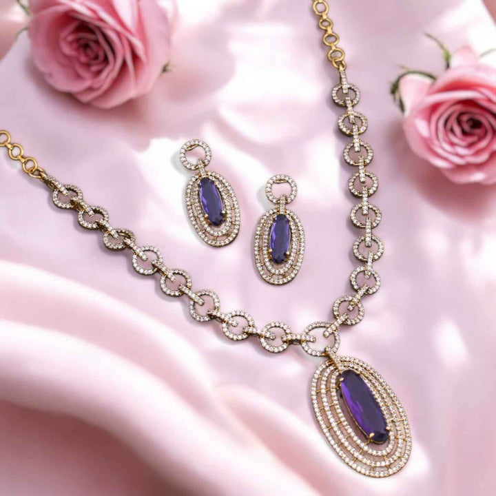 Purple Julija Victorian Jewellery Set - New Arrival