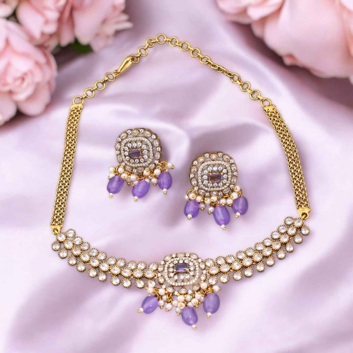 Purple Kanira Victorian Jewellery Set - New Arrival