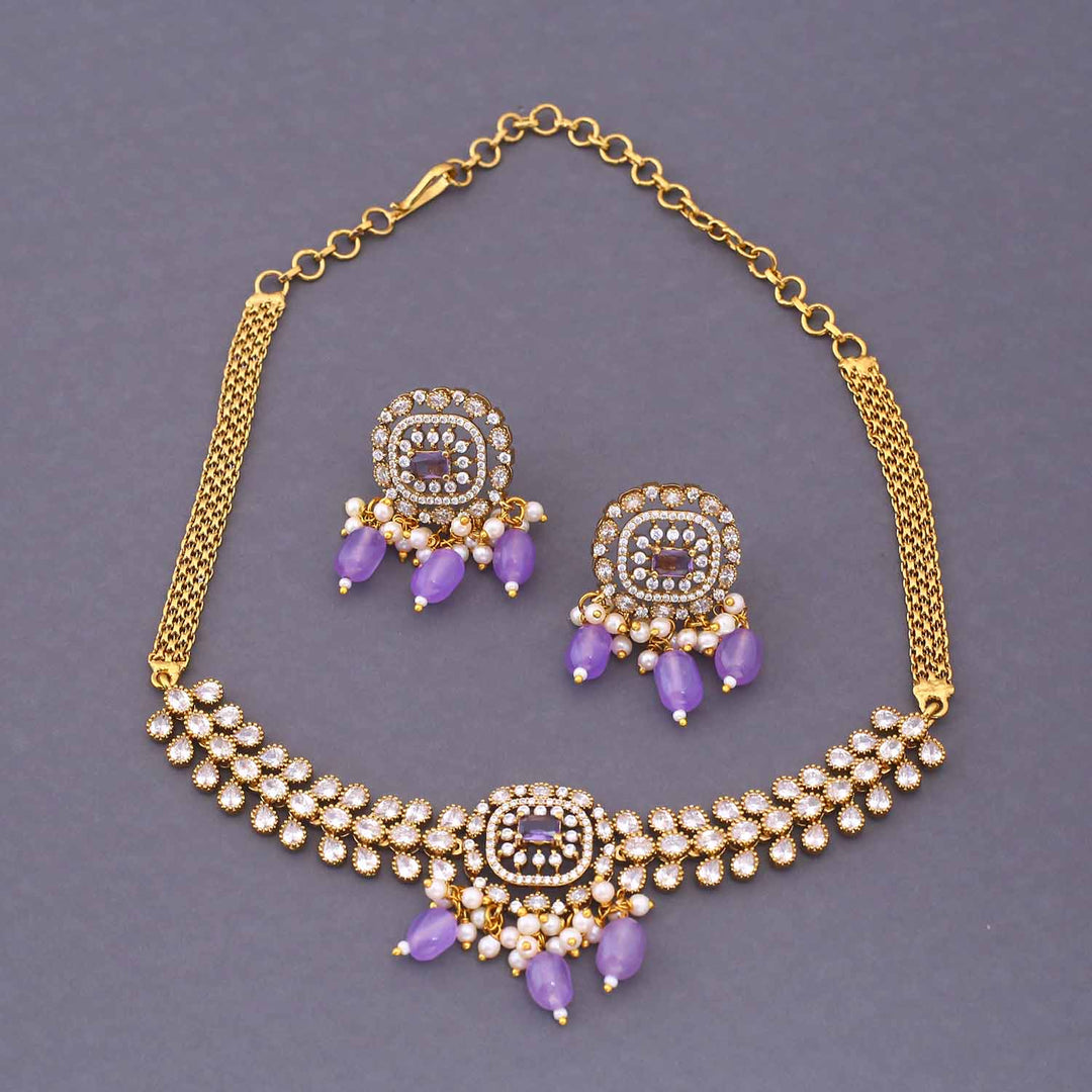 Purple Kanira Victorian Jewellery Set - New Arrival