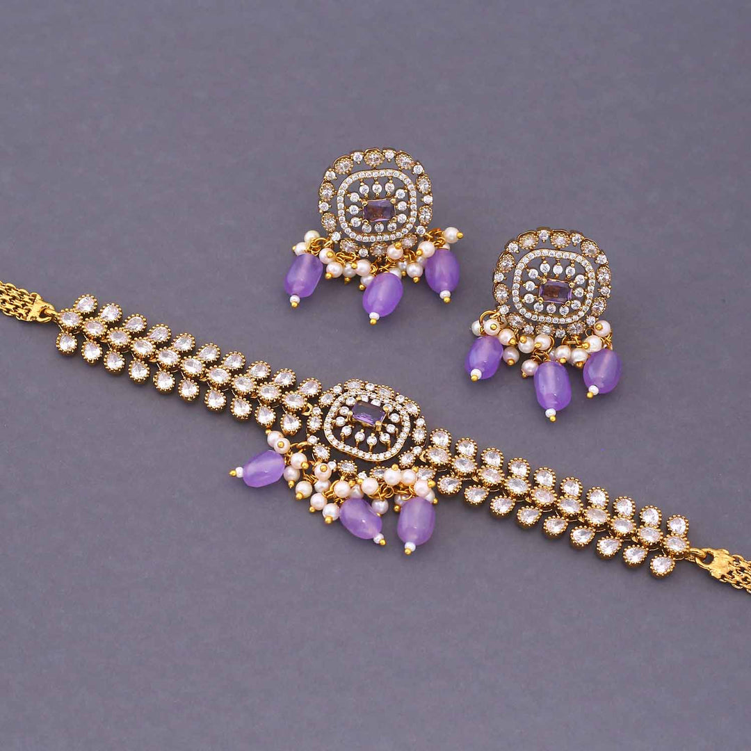 Purple Kanira Victorian Jewellery Set - New Arrival