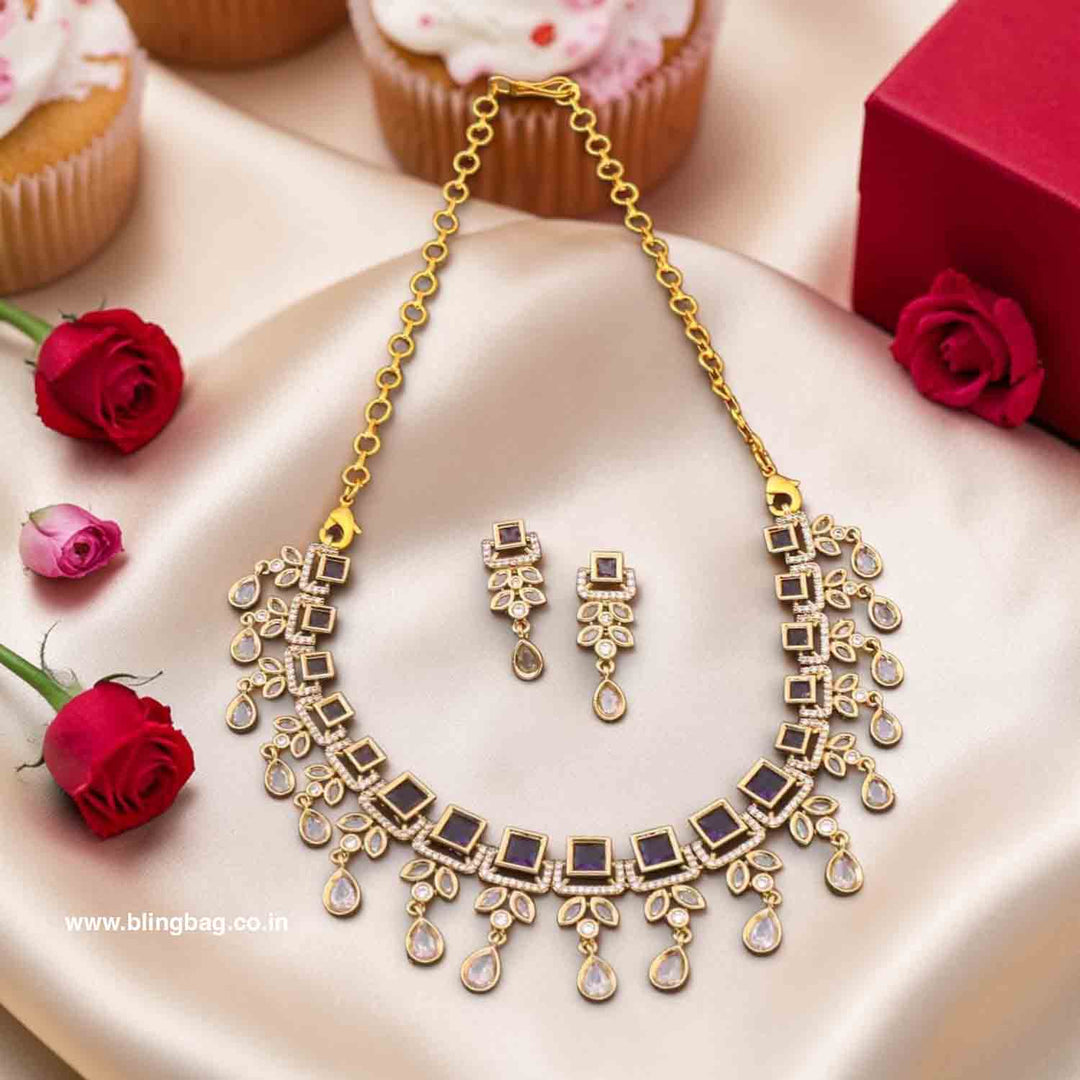 Purple Katarina Victorian Jewellery Set - New Arrival