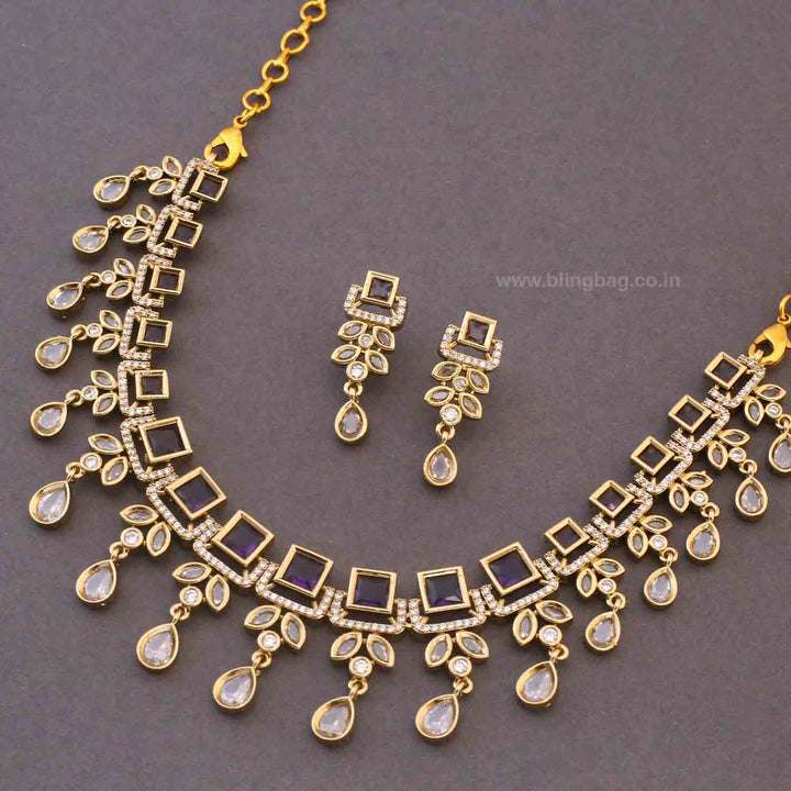 Purple Katarina Victorian Jewellery Set - New Arrival