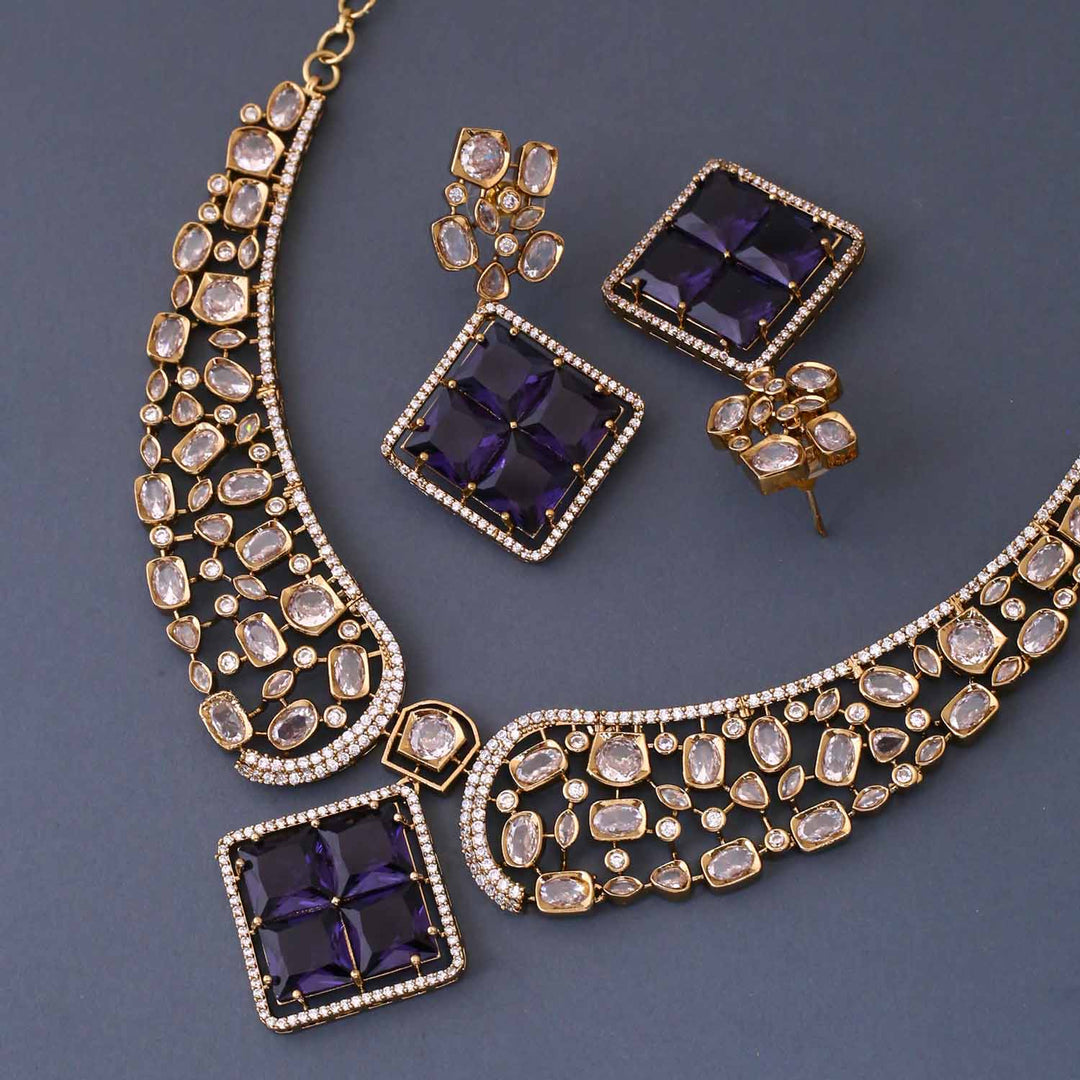 Purple Katherina Victorian Jewellery Set - New Arrival