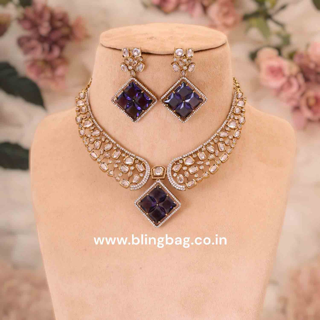 Purple Katherina Victorian Jewellery Set - New Arrival