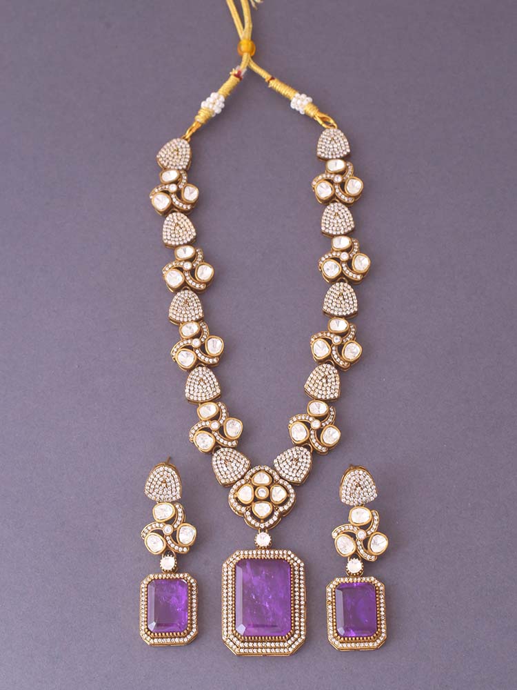 Purple Katherine Zirconia Jewellery Set