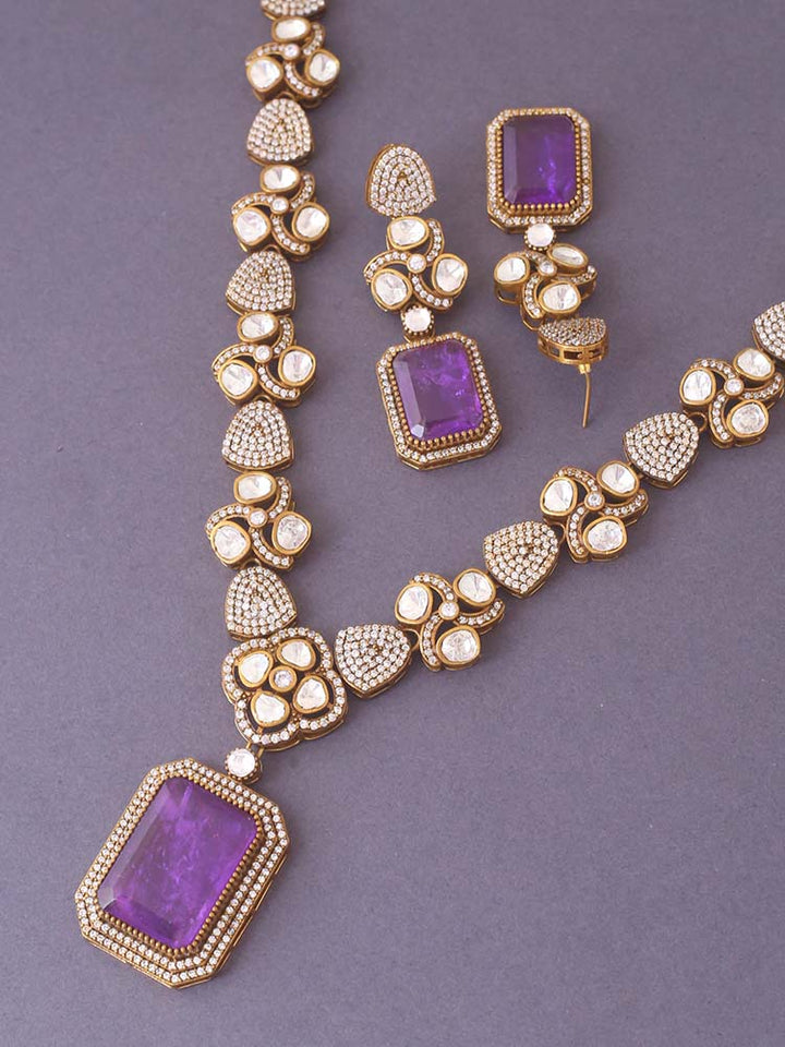 Purple Katherine Zirconia Jewellery Set