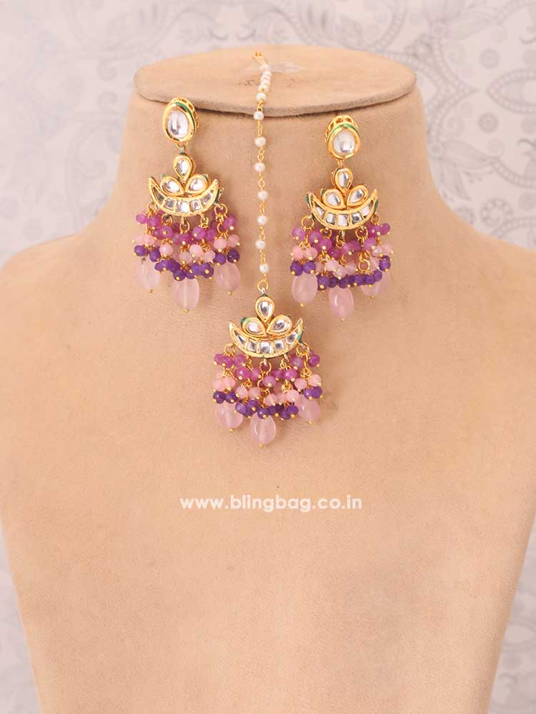 Purple Keerthy Jewellery Set