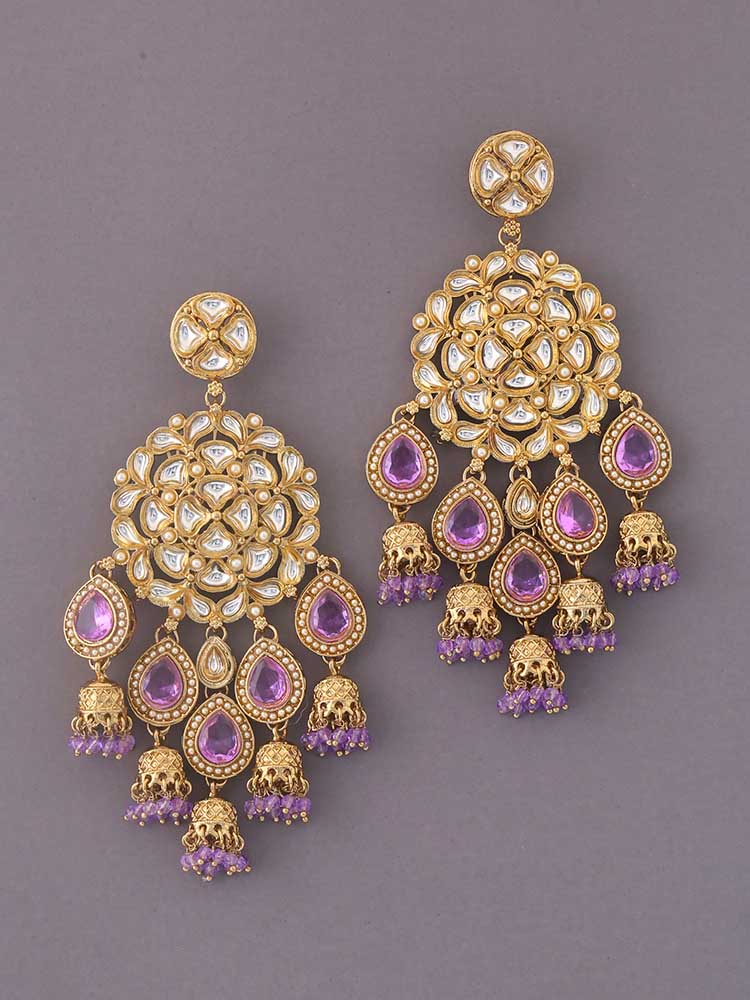 Purple Lavanya Chandbalis