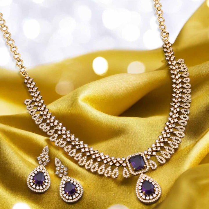 Purple Layna Victorian Jewellery Set - New Arrival