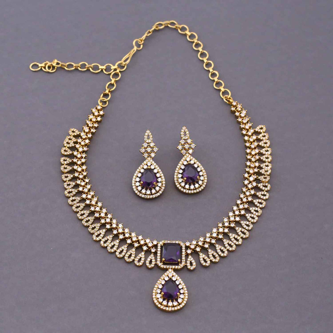 Purple Layna Victorian Jewellery Set - New Arrival