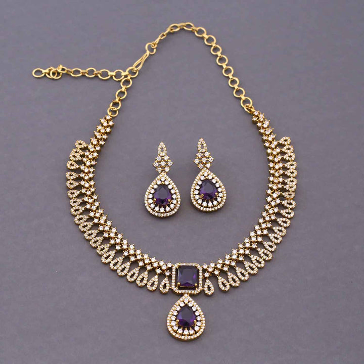 Purple Layna Victorian Jewellery Set - New Arrival