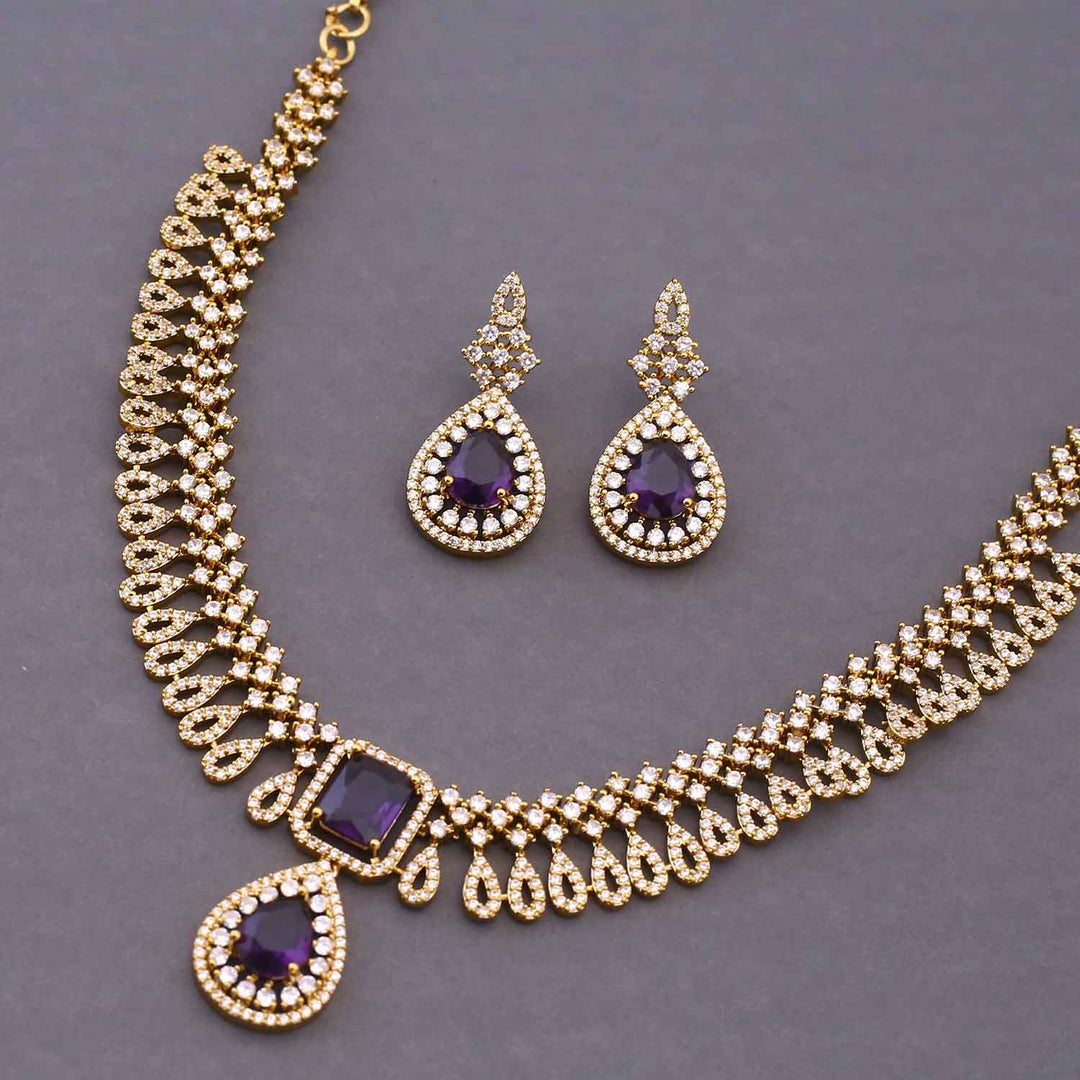 Purple Layna Victorian Jewellery Set - New Arrival