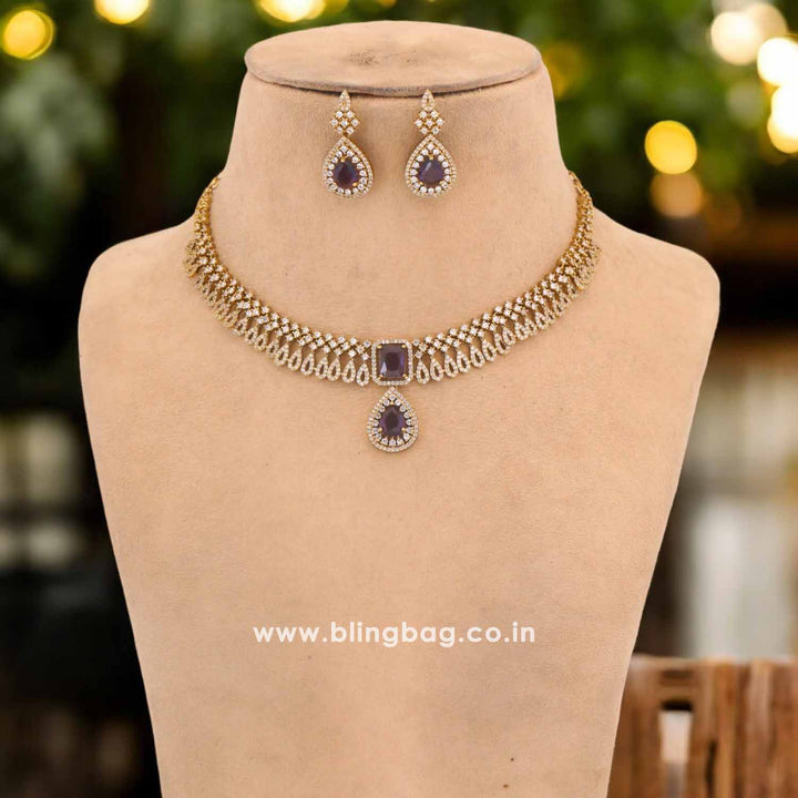 Purple Layna Victorian Jewellery Set - New Arrival