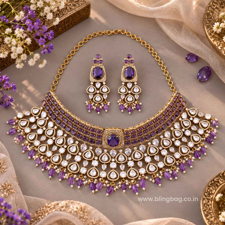 Purple Lumina Victorian Jewellery Set - New Arrival