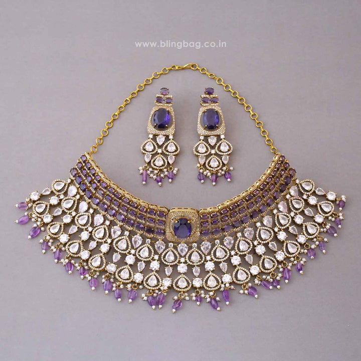 Purple Lumina Victorian Jewellery Set - New Arrival